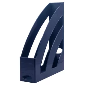   Iratpapucs 8cm, műanyag, 80x327x253mm, Bluering®, sötétkék