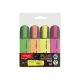 Szövegkiemelő készlet vágott hegyű,lapos test 4 db/bliszter Keyroad Fluo neon színek