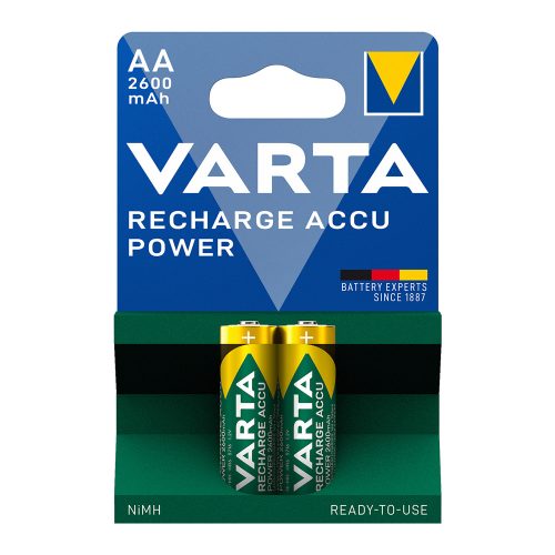 Elem tölthető akku AA ceruza 2600 mAH Power 2 db/csomag, Varta