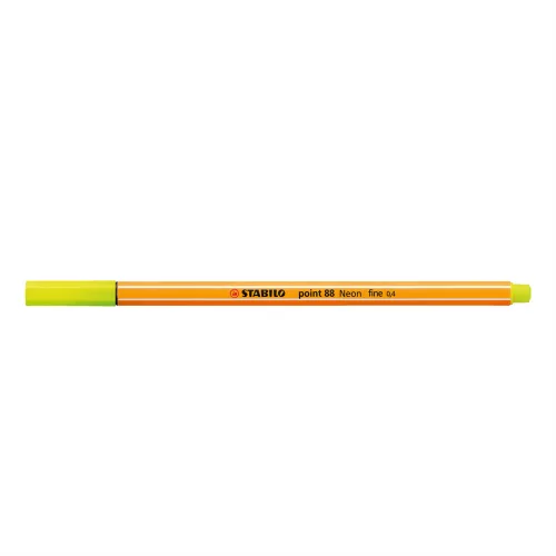 Rostirón, tűfilc 0,4mm, STABILO Point 88 neon sárga