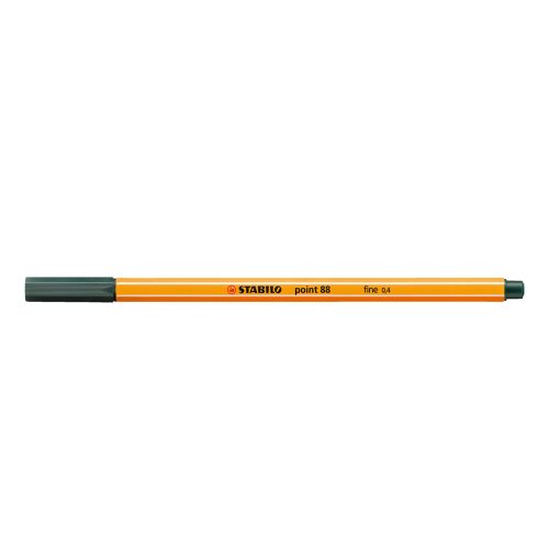 Rostirón, tűfilc 0,4mm, STABILO Point 88 sötétzöld
