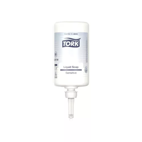 Folyékony szappan kézkímélő 1 liter érzékeny bőrre fehér S1 Tork_420701