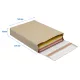 Csomagküldő webshop tasak 162x229x40mm, erős kraft papírból 250 db/doboz, E-green barna