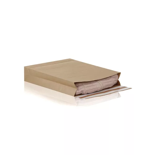 Csomagküldő webshop tasak 250x350x50mm, erős kraft papírból 250 db/doboz, E-green barna