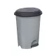 Szemeteskuka pedálos műanyag 12 literes szürke UP126