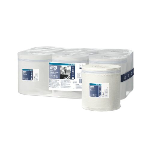 Kéztörlő 1 rétegű tekercses átmérő: 19,5 cm 857 lap/300 m/tekercs 6 tekercs/karton Reflex midi M4 Tork_473242 fehér