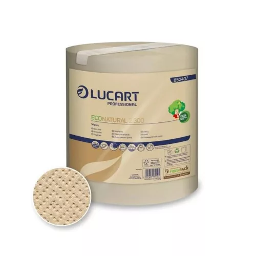 Ipari törlő 2 rétegű tekercses átmérő: 17,5 cm 300 lap/tekercs 6 tekercs/karton EcoNatural 2.300 Lucart_852407J barna