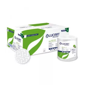   Kéztörlő 2 rétegű tekercses átmérő: 19 cm 150 m 6 tekercs/karton Eco 150 ID Lucart_861061E fehér
