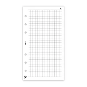   Gyűrűs kalendárium utántöltő csomag  2/413 fehér papíros négyzethálós jegyzet M mérethez Realsystem