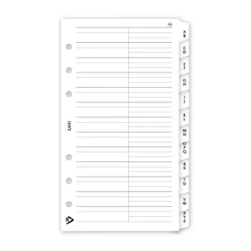   Gyűrűs kalendárium utántöltő csomag  2/451 fehér papíros telefon regiszter M mérethez Realsystem