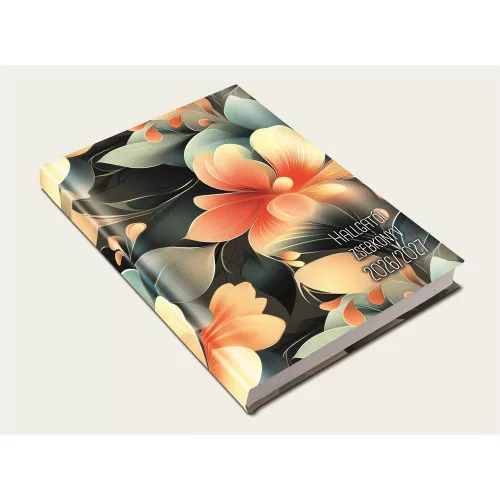 Hallgatói zsebkönyv A5, 145mmx205mm, fehér lapokkal akvarell 2026/2027 Realsystem