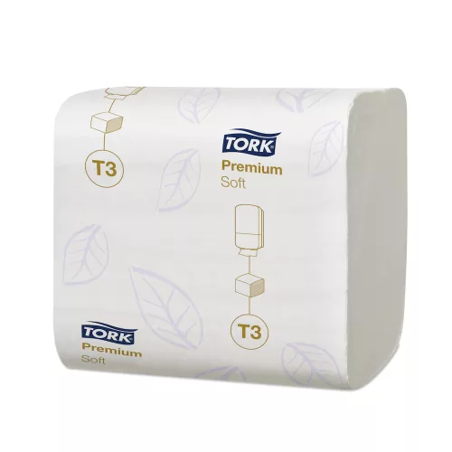 Toalettpapír 2 rétegű hajtogatott 100% cellulóz 252 lap/csomag 30 csomag/karton T3 Soft Folded Tork_114273 hófehér
