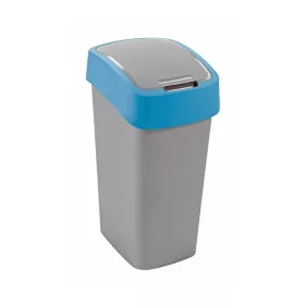   Szemeteskuka billenő fedéllel műanyag 45 literes Curver ezüst-kék