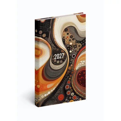Zsebnaptár álló Picture, fehér lapokkal absztrakt Realsystem 2027.
