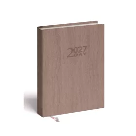   Határidőnapló 2day B/6, kétnapos beosztás + jegyzetlap drapp Realsystem 2027.