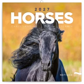   Falinaptár képes lemeznaptár 300x300mm, Horses – Christiane Slawik Realsystem 2027.