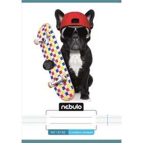   Füzet, A5, 4. osztályos vonalas, 21-32, Vagány minták, I., 16 db/csomag Nebulo