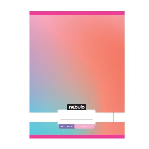 Füzet, A4, sima, 80-32, Monochrome és Gradient minták I., 12 db/csomag Nebulo