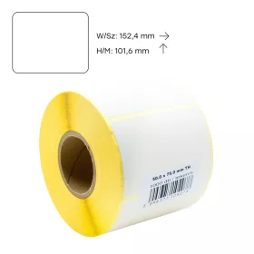   Etikett címke thermo, 50x75mm, tekercses, 1000 címke/tekercs fehér
