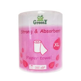   Háztartási papírtörlő kéztörlő 2 rétegű 300 lapos egyesével csomagolt Greeny Monoroll 300 XL