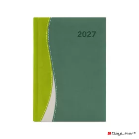   Határidőnapló Dubai A5 napi, fehér lapokkal zöld-zöld Dayliner 2027.