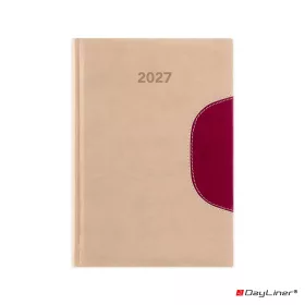   Határidőnapló Memphis B5 heti, fehér lapokkal bézs-padlizsán Dayliner 2027.