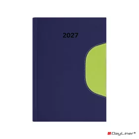   Határidőnapló Memphis B5 heti, fehér lapokkal kék-zöld Dayliner 2027.