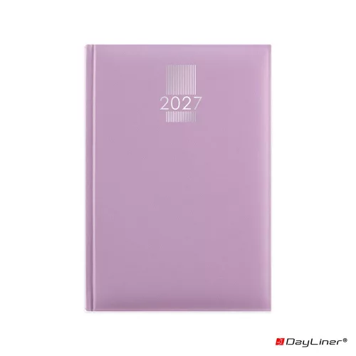 Határidőnapló MyPastel A5 heti, krémszínű lapokkal lila Dayliner 2027.