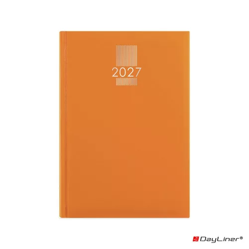 Határidőnapló MyPastel A5 heti, krémszínű lapokkal narancs Dayliner 2027.