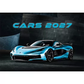   Falinaptár képes 450 × 315 mm, fehér lapokkal Cars Dayliner 2027.