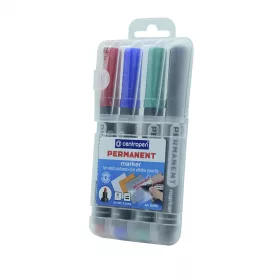   Alkoholos marker készlet, 2,5mm, kerek hegyű, Centropen 8566, 4 klf. szín