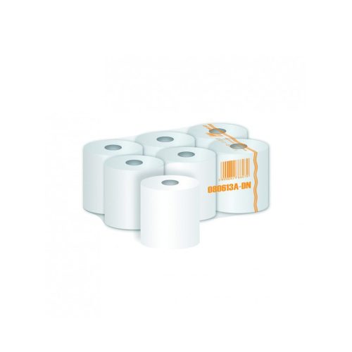 Kéztörlő 2 rétegű tekercses átmérő: 19 cm 100 % cellulóz duda nélküli 6 tekercs/karton_080613A-DN hófehér