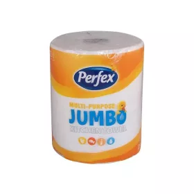   Papírtörlő konyhai 2 rétegű átmérő: 15 cm 150 lap/34,5 méter/tekercs 1 tekercs/csomag Boni Perfex Jumbo_HK09395 fehér