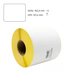   Etikett címke thermo, 152,4 x 101,6mm, tekercses, 400 címke/tekercs Bluering fehér