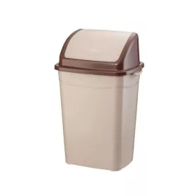   Szemeteskuka billenő fedéllel műanyag 9 literes barna UP116B