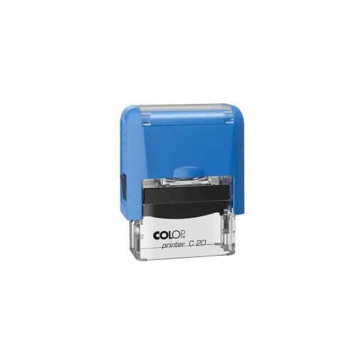 Bélyegző Printer Colop Pocket Stamp 20 kék átlátszó ház kék párna