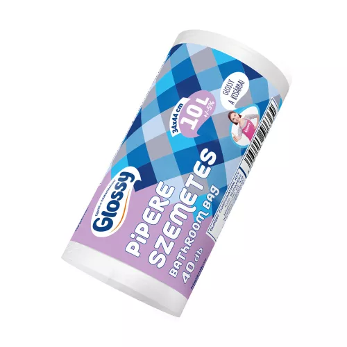 Szemeteszsák pipere 10 liter 34 x 44 cm 40 db/tekercs fehér