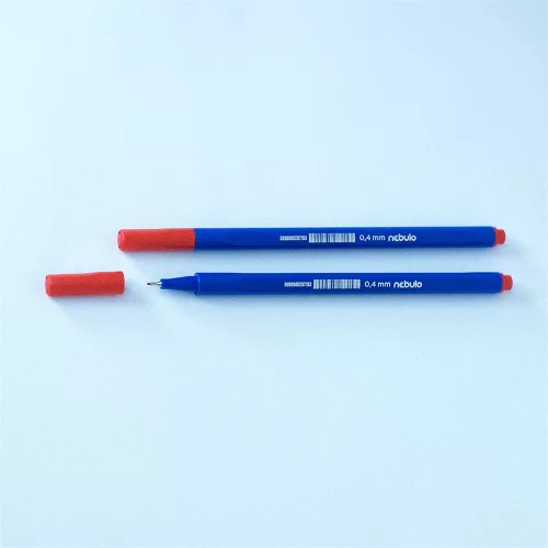 Rostirón, tűfilc 0,4mm, háromszög test Nebulo 722-B, piros