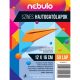 Hajtogatólapok színes 12x16 cm, vegyes színek, 50 lap/csomag, Nebulo