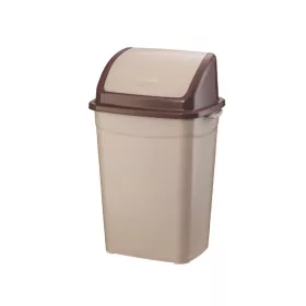   Szemeteskuka billenő fedéllel műanyag 4 literes barna UP114