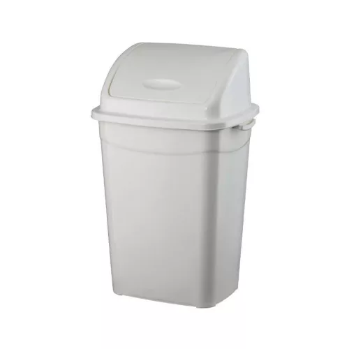 Szemeteskuka billenő fedéllel műanyag 9 literes fehér UP116