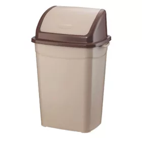   Szemeteskuka billenő fedéllel műanyag 50 literes barna UP122-210