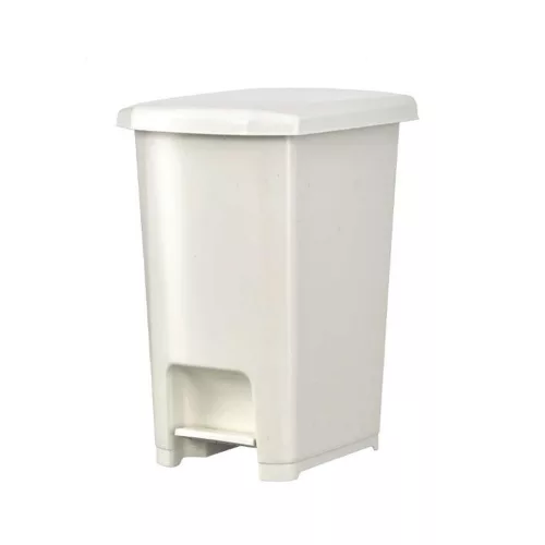 Szemeteskuka pedálos műanyag 40 literes fehér UP402-001