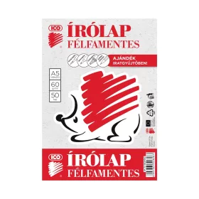 Írólap A5, félfamentes, 50 lap, Süni