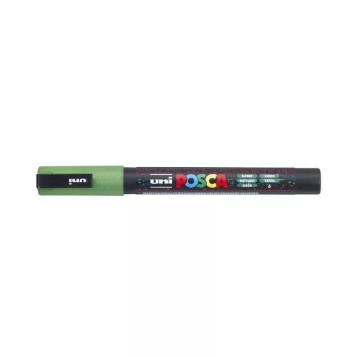 Dekormarker 0,9-1,3mm, Uni-Posca PC-3ML csillámló zöld