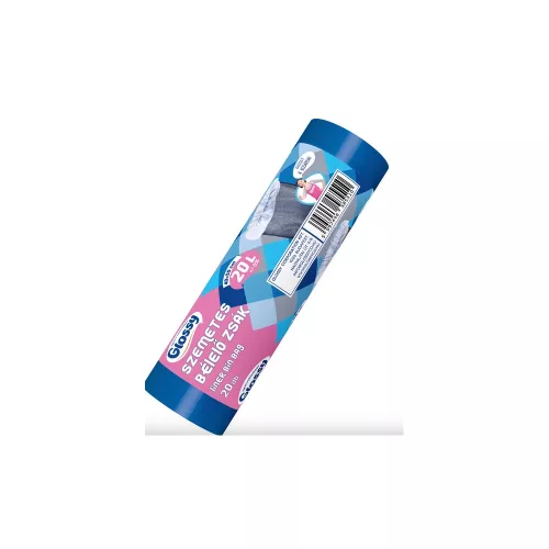 Szemeteszsák 20 liter 49 x 50 cm 20 db/tekercs kék_Glossy