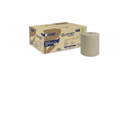 Kéztörlő 2 rétegű tekercses átmérő: 19 cm 155 méter/tekercs 6 tekercs/karton  EcoNatural Lucart_861170 havanna barna