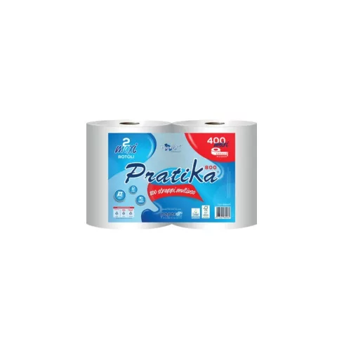 Ipari törlő 2 rétegű tekercses átmérő: 25,5 cm 800 lap/200 m/tekercs 2 tekercs/karton Paperdi Pratika 800_BI8S800