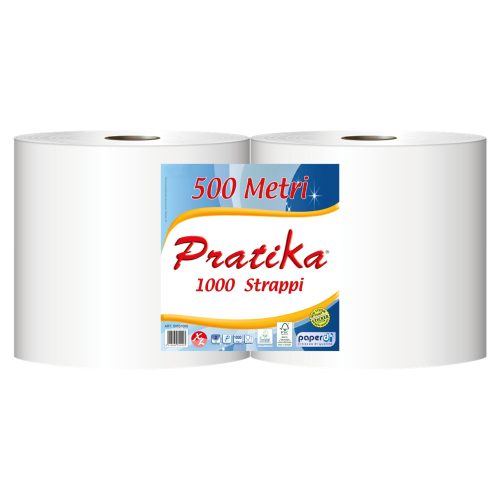 Ipari törlő 2 rétegű tekercses átmérő: 29 cm 1000 lap/tek 2 tekercs/karton Paperdi Pratika 1000_BI8S1000