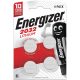 Elem gombelem CR2032 lítium 4 db/csomag, Energizer